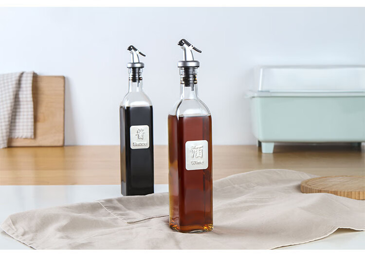 家用防漏油壶玻璃油瓶装调料瓶(500ml) 酱