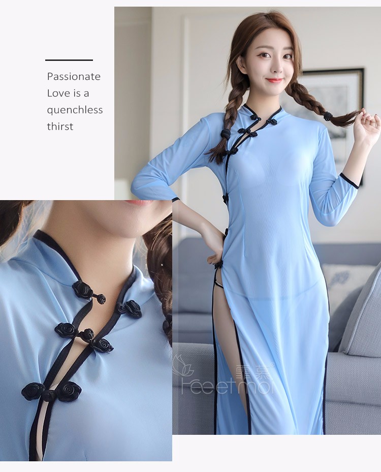 长夜漫漫sm角色扮演装开档开衩旗袍情趣内衣古风制服女