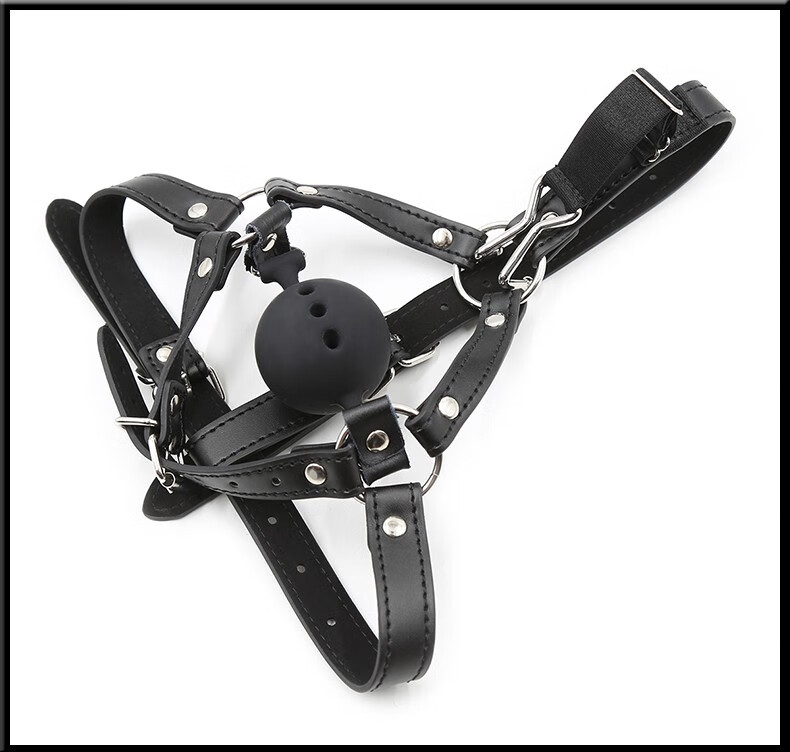 hottime带鼻钩漏孔硅胶口球刑具头套猪鼻马具口塞sm夫妻情趣用品男