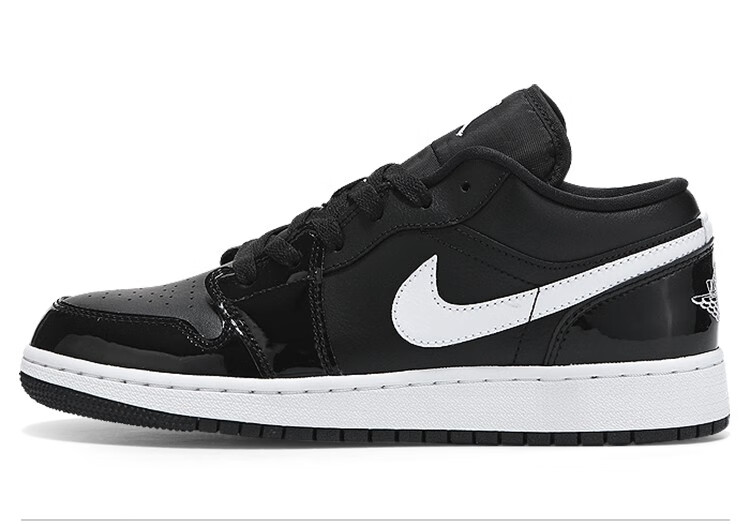 jordan1飞人aj1耐克男女篮球鞋黑白低帮运动鞋553560-002 黑色 35