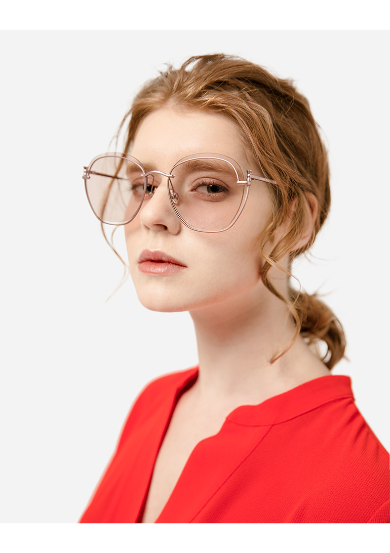 charleskeith女士ck371280347金属细边框摩登太阳眼镜粉红色pink