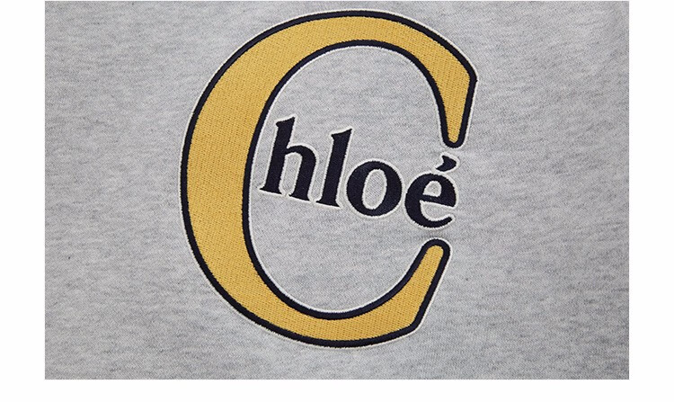 chloé 蔻依 新品 女童logo刺绣徽标印花长袖卫衣 粉色 c15a40 43a