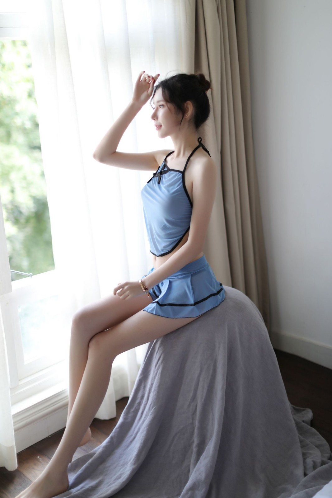 透明蕾丝睡裙开档免脱弹力小胸显瘦大码足球宝贝情趣套装包含丝袜套装