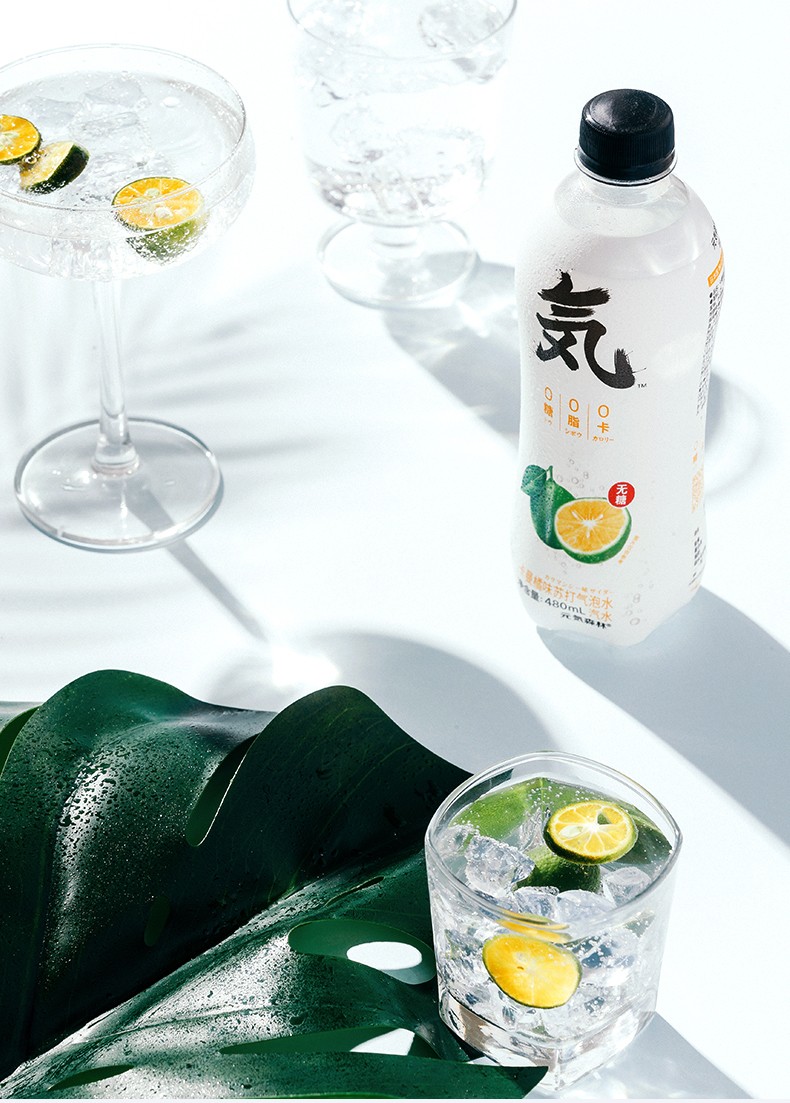 元気森林 卡曼橘味 苏打水 元气森林无糖苏打气泡水 480ml*12瓶 整箱