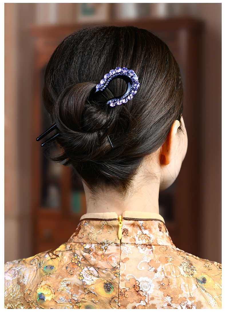 左欧发簪盘发头饰成人淑女复古简约百搭古典中国风日常旗袍优雅发插