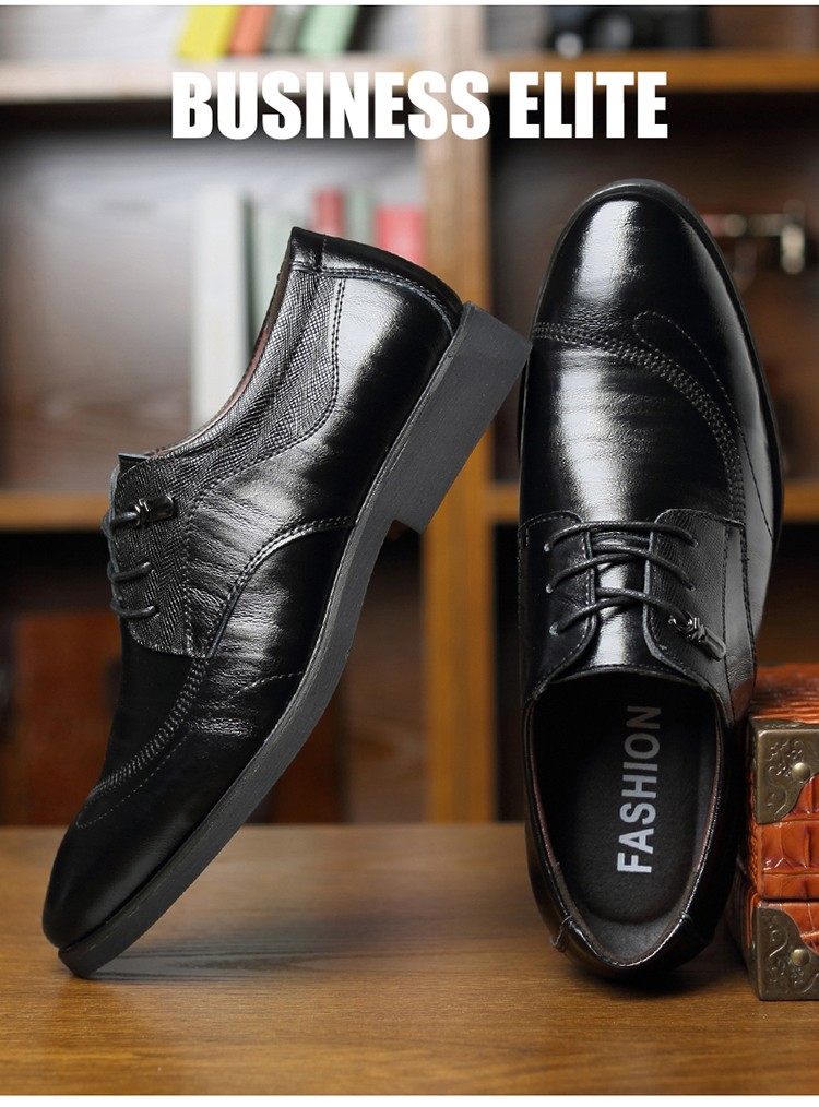 蜻蜓牌男士商务休闲皮鞋正装鞋系带白色皮鞋婚鞋尖头棕色41