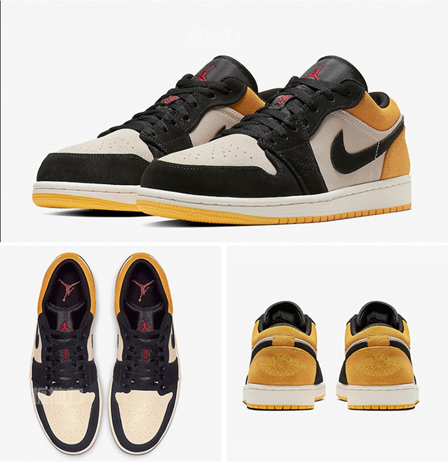 air jordan 1 low aj1 黑脚趾 黑金脚趾 black toe 低帮男士篮球鞋