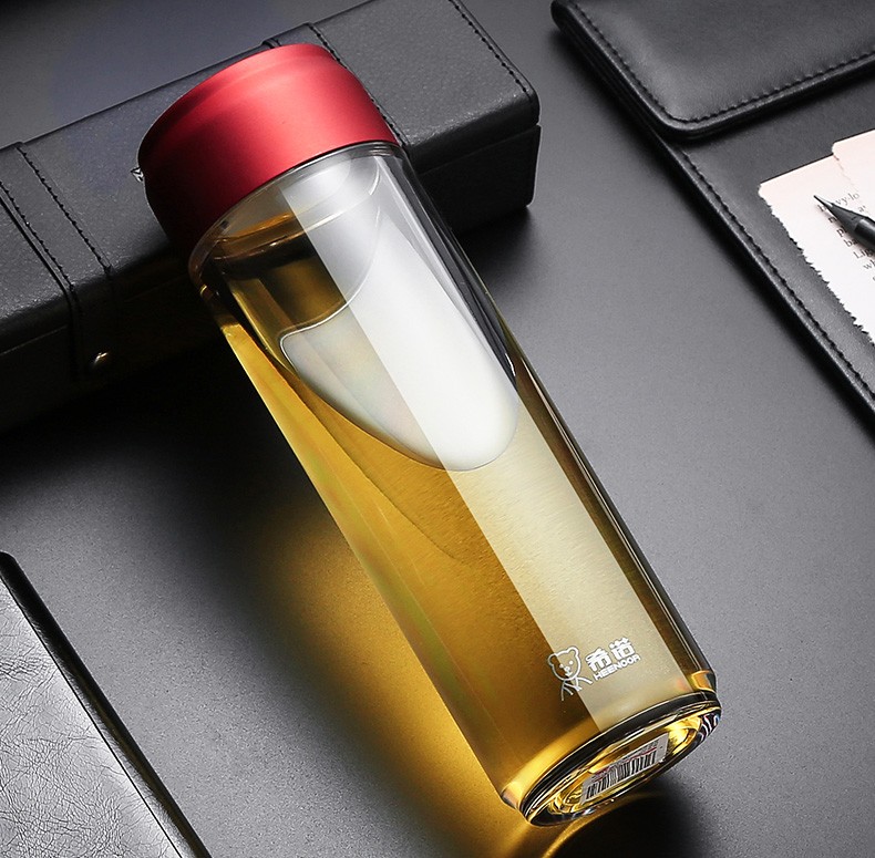 希诺pc塑料杯 大容量耐摔泡茶水杯男士带提环便携车载旅行运动水杯子