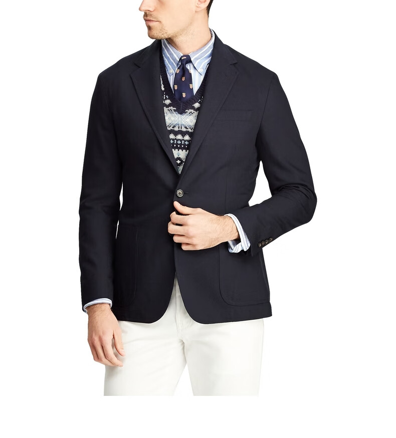 ralph lauren/拉夫劳伦男装 经典款morgan 斜纹布西装外套10939 b82