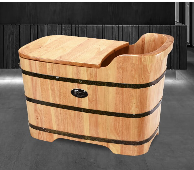 柏一泡澡木桶浴桶成人木质沐浴桶橡胶木大人洗澡洗浴实木木盆高端实木