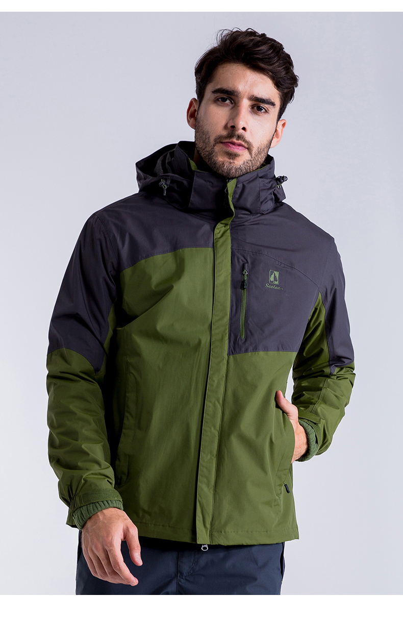 sevlae圣弗莱户外男士三合一冲锋衣秋冬款抓绒两件套防风外套保暖登山