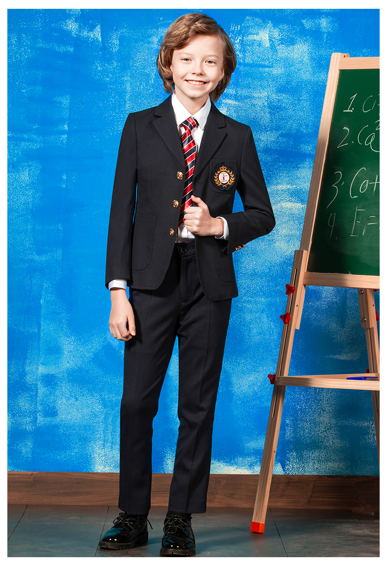 圣世才子男童西装套装中小学生校服班服儿童礼服钢琴演出服幼儿园园服