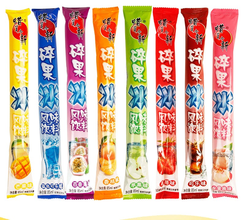 蜡笔小新碎碎果冰棒棒冰批发85ml*10支儿童零食 混合口味85ml*10品牌