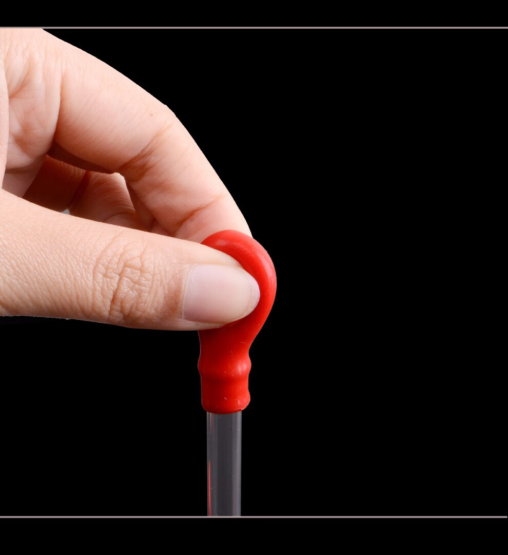 玻璃巴氏吸管 9cm滴管玻璃移液管 红胶头滴管吸管 9cm 玻璃滴管(1支)