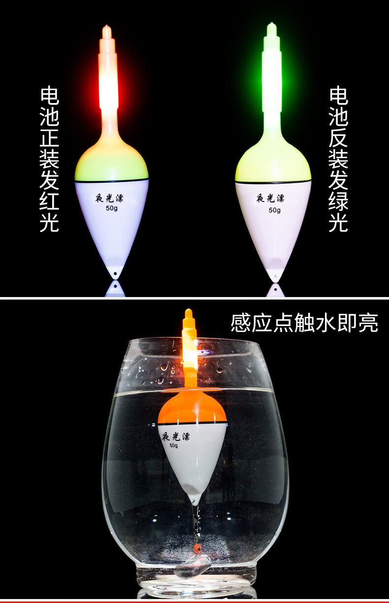 电子浮漂夜光漂 鲢鳙浮球抛竿海竿矶竿电子浮漂 咬钩亮40g