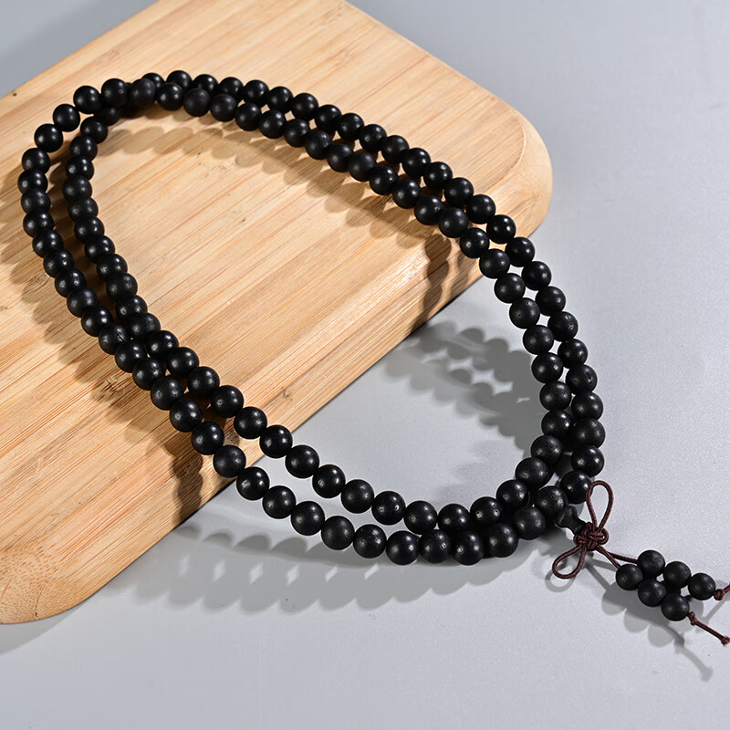 rj75越南水沉香108颗佛珠手串链子单珠0.8cm