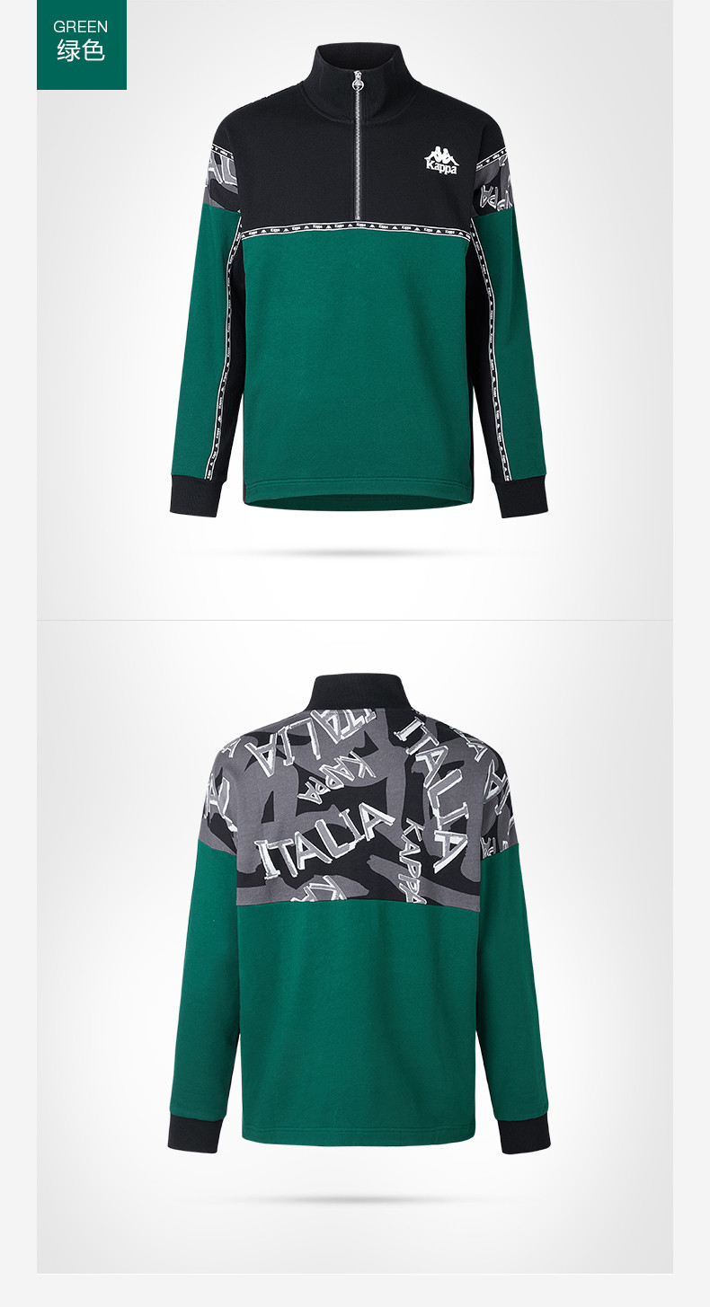 印花长袖套头衫 2019新款|k0952wt02d 绿色-350 l【图片 价格 品牌