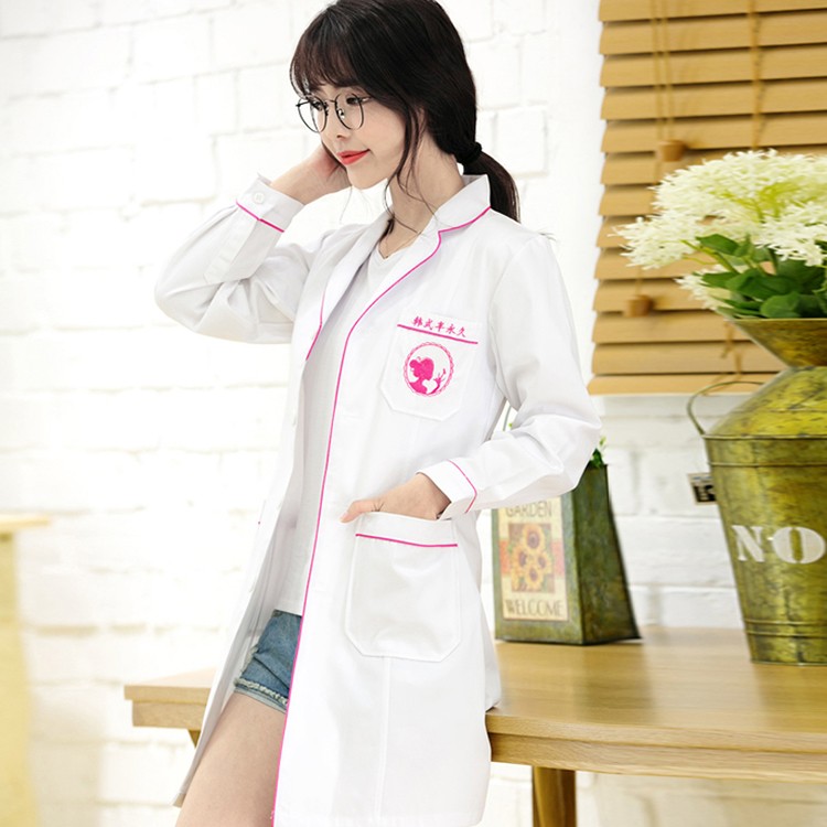 剑貂(jiandiao)美容院美容师工作服韩式皮肤管理纹绣师白大褂韩版护士