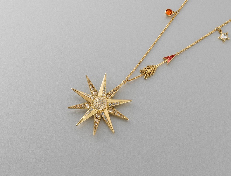 施华洛世奇 lucky goddess寓意幸运 项链 可调节 女友礼物 镀金色