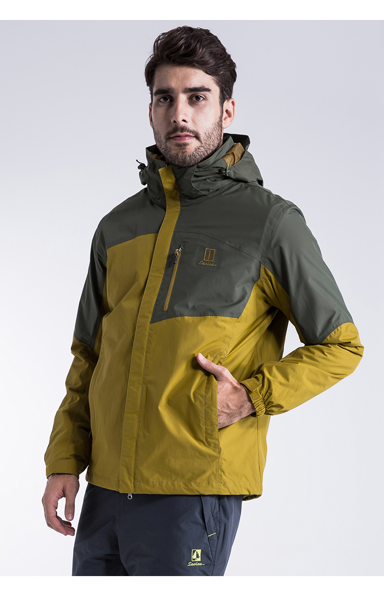 sevlae圣弗莱户外男士三合一冲锋衣秋冬款抓绒两件套防风外套保暖登山