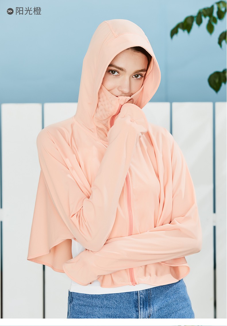 卡蒙短款沙滩防晒衣夏季镂空遮脸防紫外线骑车外套时尚蝙蝠袖薄款