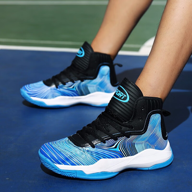 aj篮球鞋男秋季男鞋战靴高帮防滑学生运动鞋透气青少年团队实战耐磨