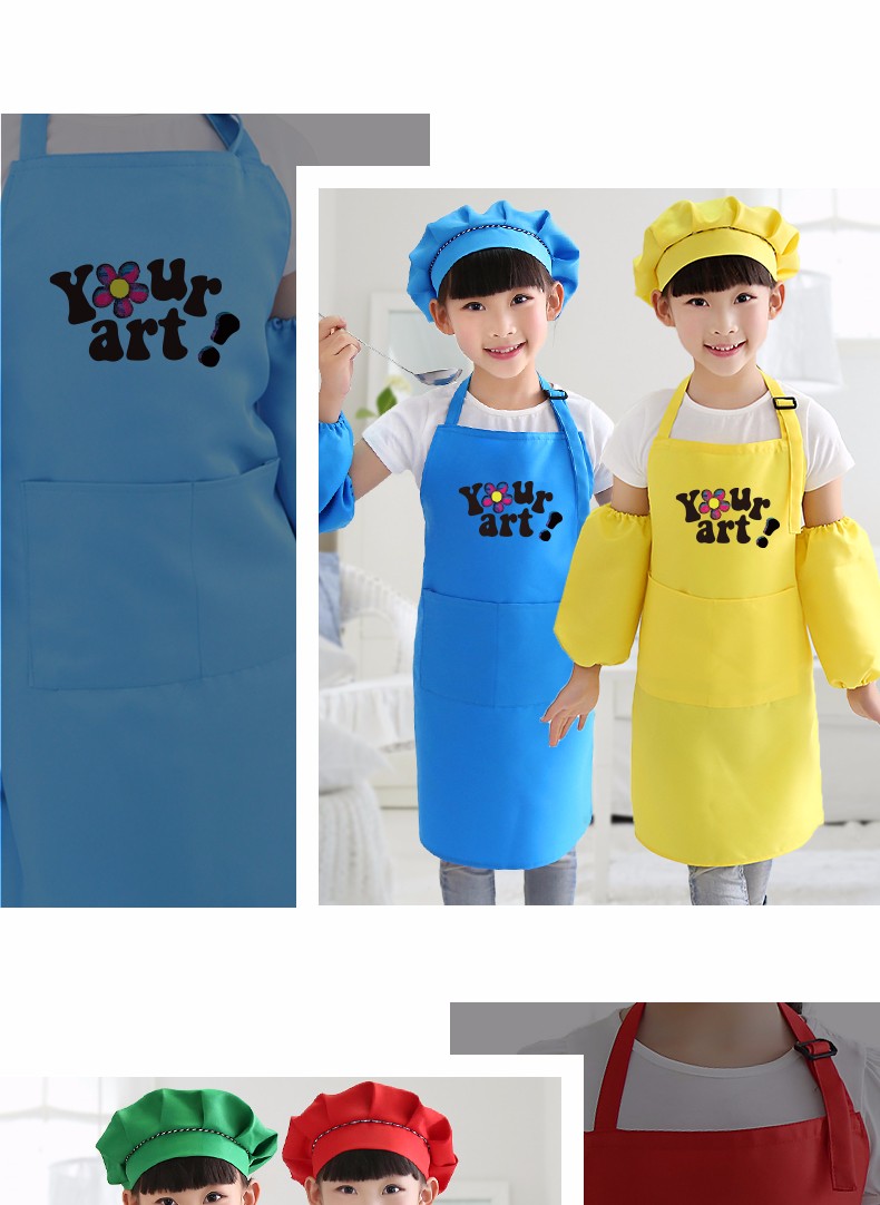 格苒杰 围裙儿童节日送礼幼儿园围裙画画儿童烘培手工艺无袖围裙 单