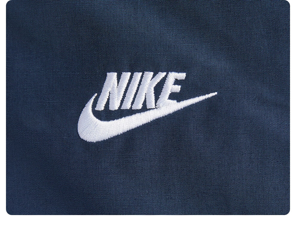 耐克男子立领拉链翻领宽松休闲按扣刺绣叠搭运动夹克fz0657451l