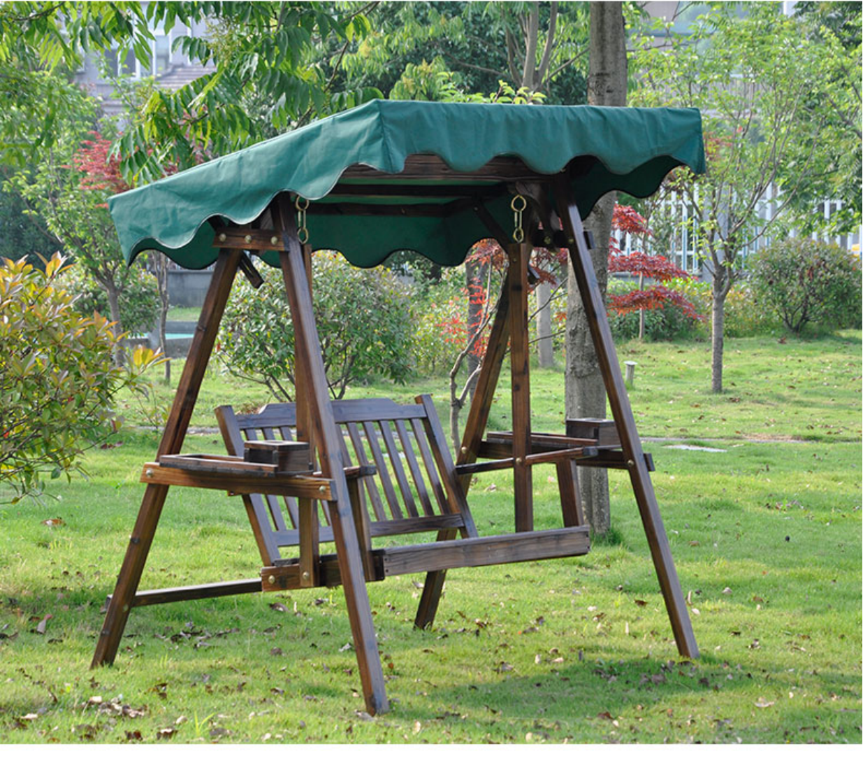 户外秋千庭院实木荡秋千双人摇椅成人小孩吊椅室内外阳台花园吊篮