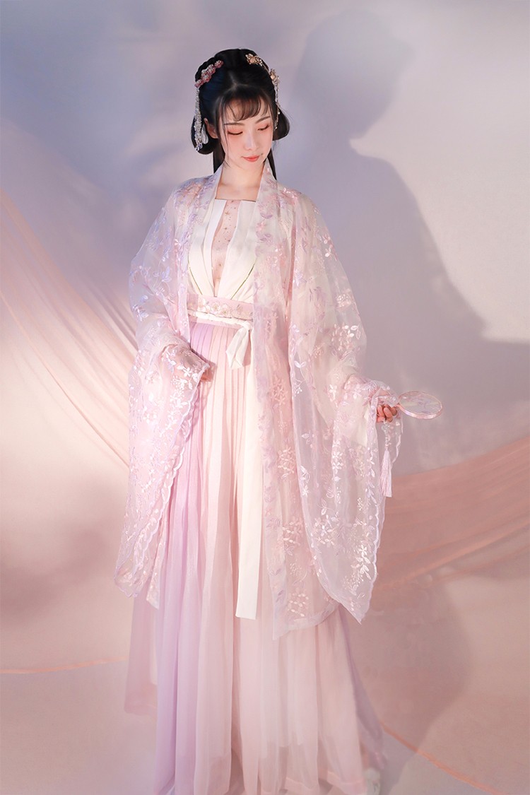 女春樱紫蓝古风日常改良齐胸襦裙古装清新淡雅齐腰汉元素套装学生班服