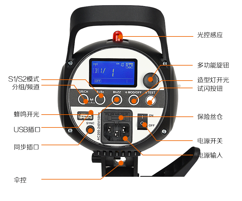 神牛摄影灯dp600ii/sk400ii二代闪光灯套装 人像/模特/大型场景居家拍