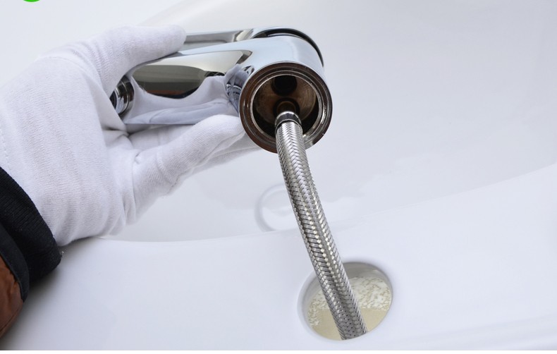 面盆菜盆冷热水龙头上水软管进水管304不锈钢编织丝尖头软管 1.