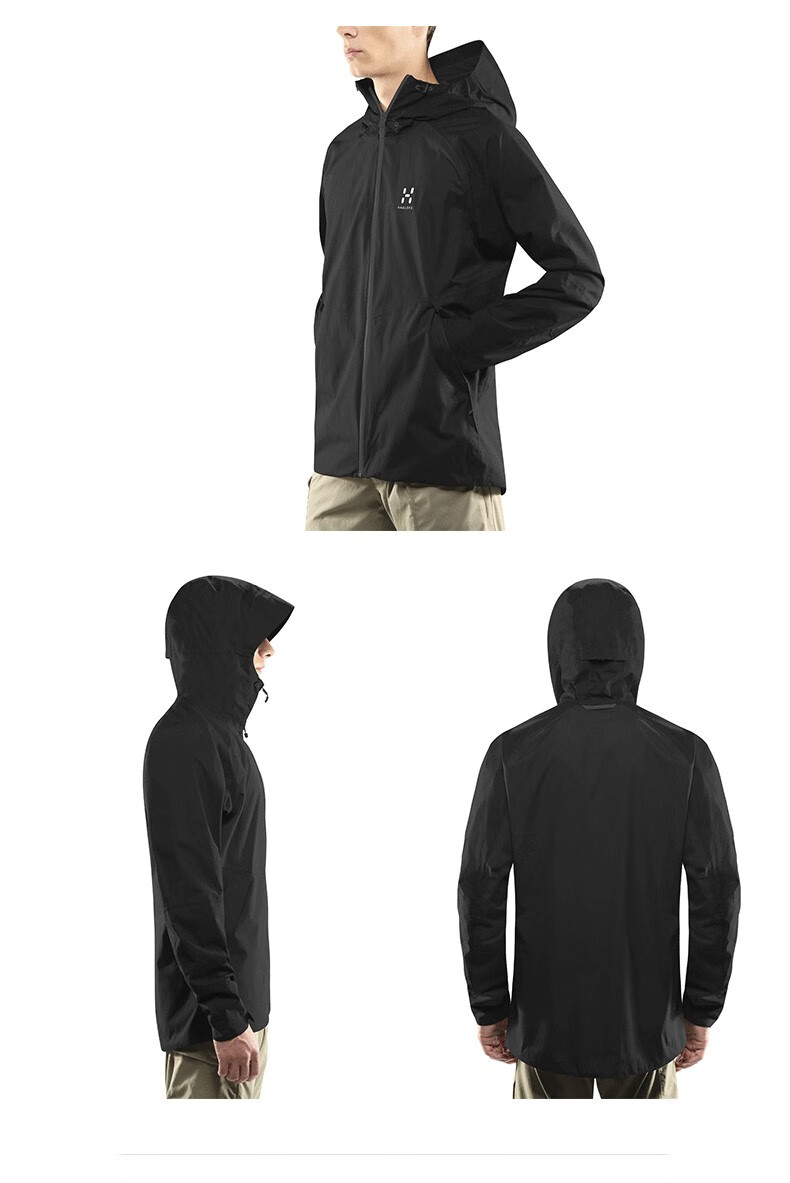 春夏新品haglofs火柴棍户外男装防水透气耐磨单层冲锋衣603503 48h m