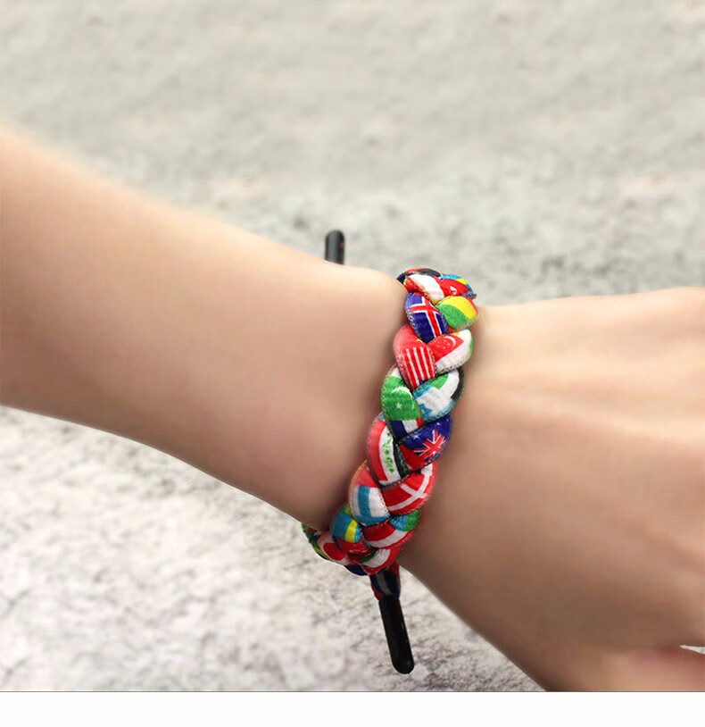 璟格格支持刻字tfboys易烊千玺时尚编织经典鞋带手链男女情侣手绳手环