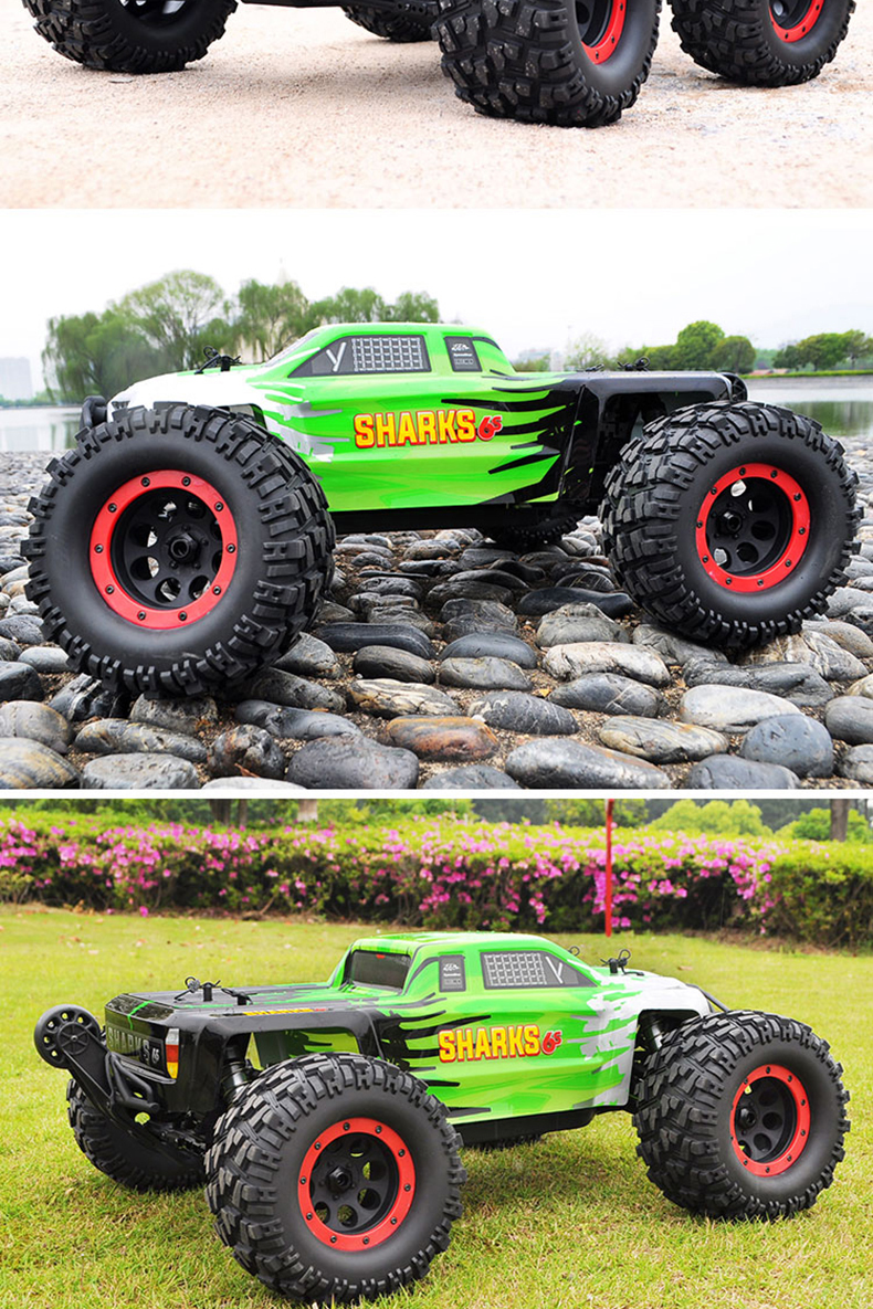 无刷遥控车18大型四驱电动越野大脚车鲨鱼6s暴力抬头越野车好盈防水电