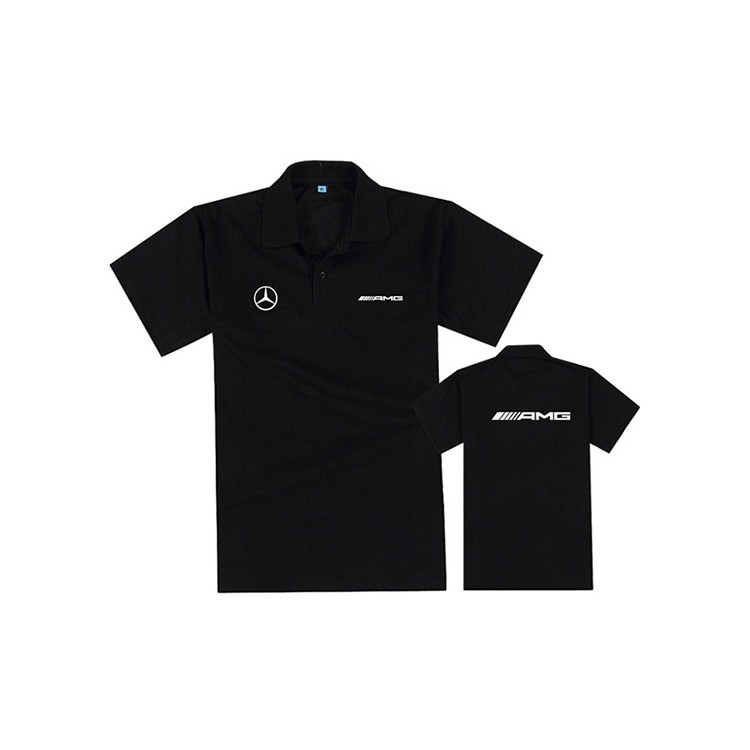 定制奔驰amg polo衫汽车4s店短袖t恤工作服男女工衣服装车友会标 图5