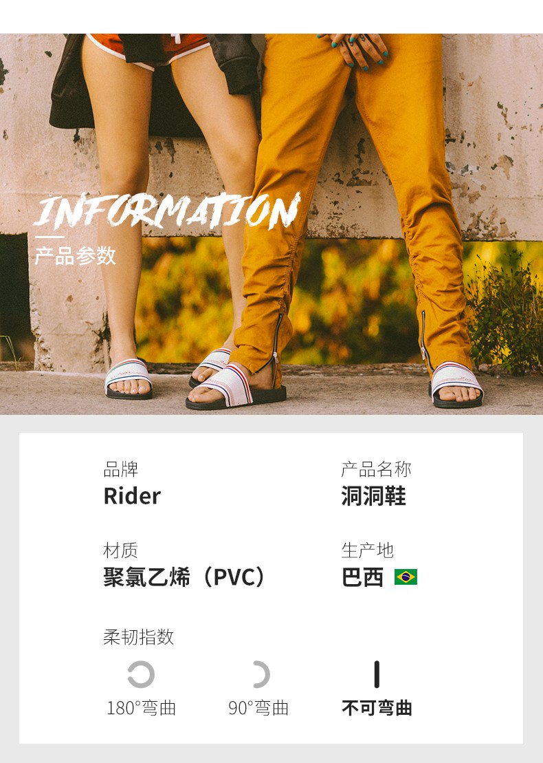 ipanemarider巴西进口洞洞鞋男鞋新款凉鞋拖鞋两穿男士海边沙滩鞋防滑