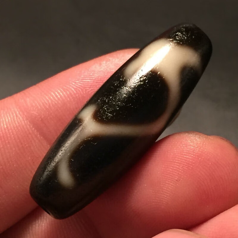 精品推荐【藏秘图腾大昭寺供奉天珠】天然西藏老天珠项链页岩药师九眼