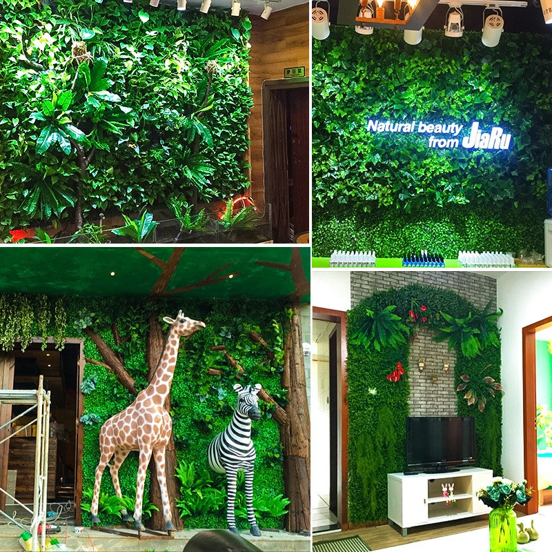 福至仿真植物墙人造假草坪门头草皮绿植墙室内装饰阳台酒吧商场广告