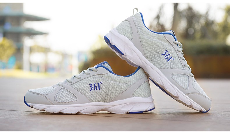 361度男鞋跑步鞋男秋冬季运动舒适轻质网面透气运动鞋361度白银白色40