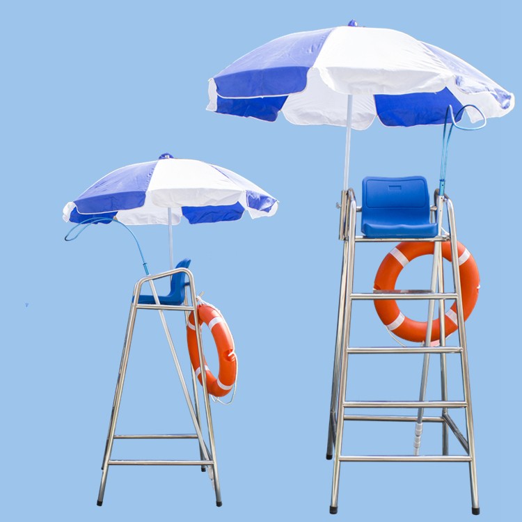 加厚304不锈钢游泳池救生椅救生员裁判椅了望椅泳池设备 太阳伞