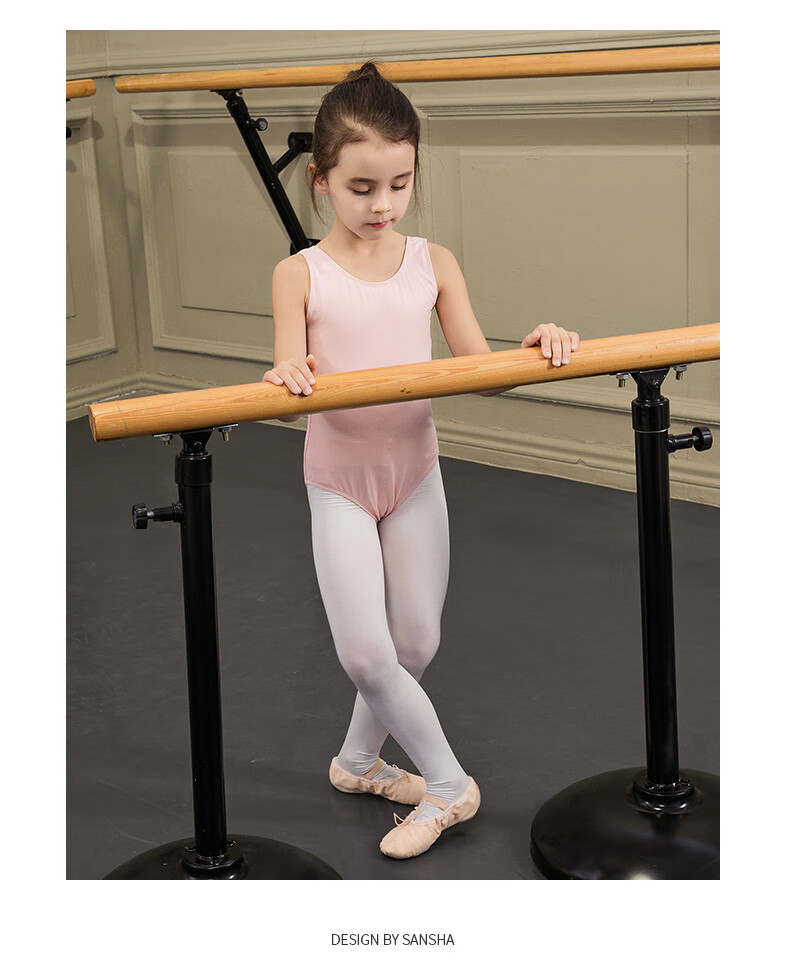 三沙sansha儿童芭蕾舞连体服女童吊带舞蹈服练功演出服考级服ye2555c