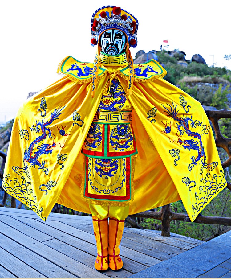 变脸服装川剧变脸服装全套四川变脸送教学变脸道具送12张脸谱 女士