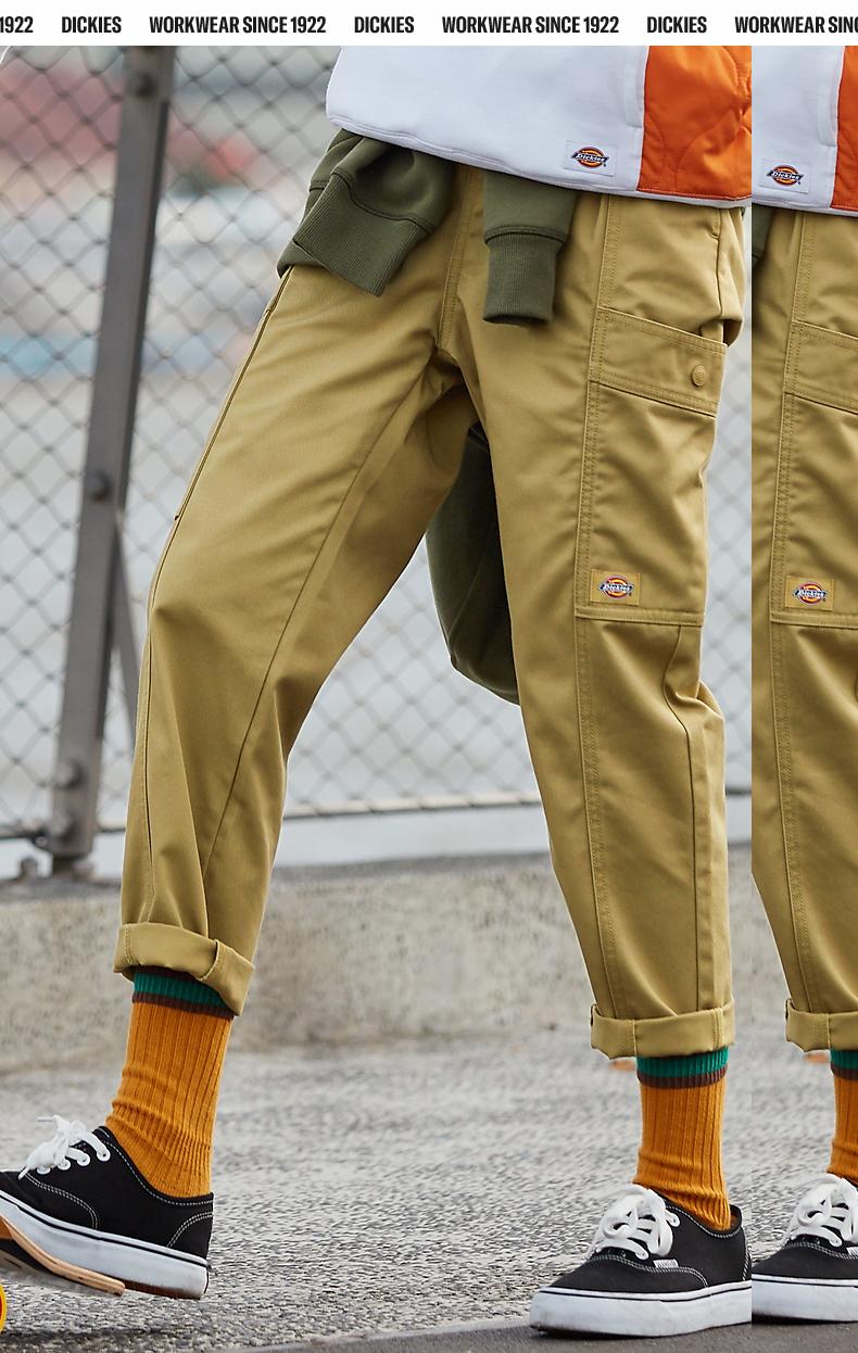 dickies工装裤多口袋斜纹工装萝卜裤长裤女士春夏季休闲裤工装裤女dk