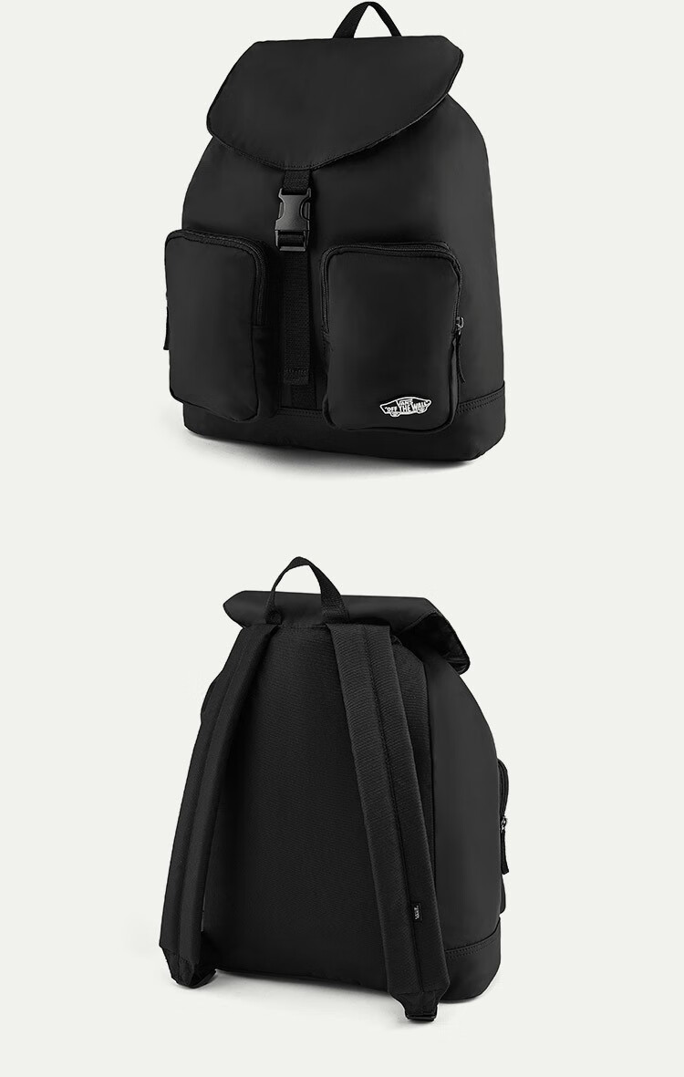 vans范斯女子背包运动休闲双肩包黑色backpack官方黑色均码