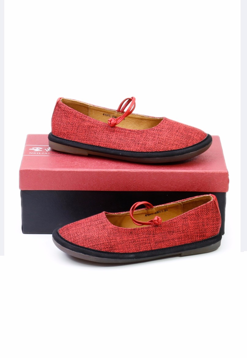 内联升女士时尚棉麻春夏秋单鞋老北京布鞋休闲妈妈工作鞋4137c米色38