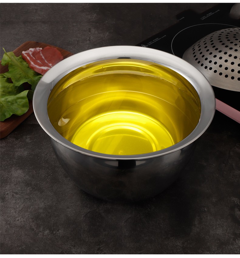 304不锈钢盆带盖厨房装油盆厨师专用油缸家用猪油罐大容量油鼓 304 10