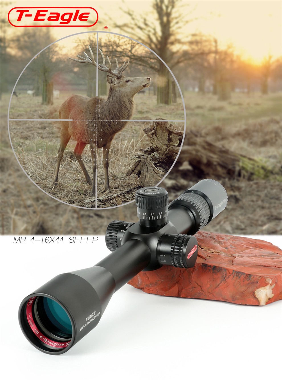 teagle突鹰高抗震瞄准镜前置十字狙i击镜8倍16倍高清短款充氮气寻鸟镜