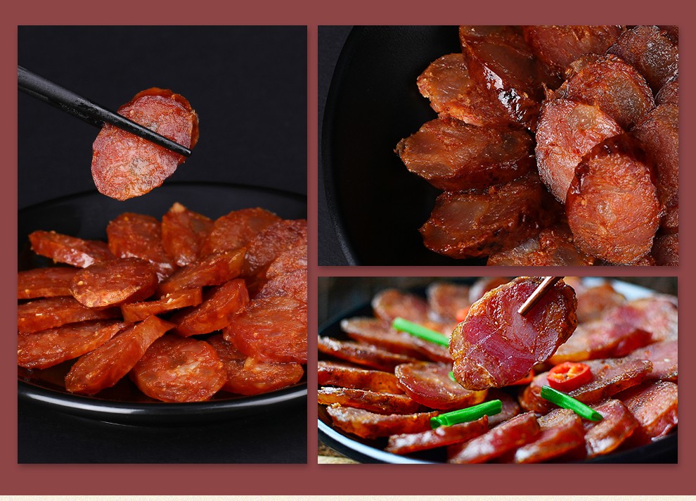 利川助农馆利川土家香肠川味特产腊肠500g手工自制柴火烟熏原味