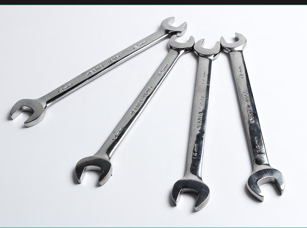 世达(sata)全抛光呆头扳手 双头开口扳手 17-19mm 41207